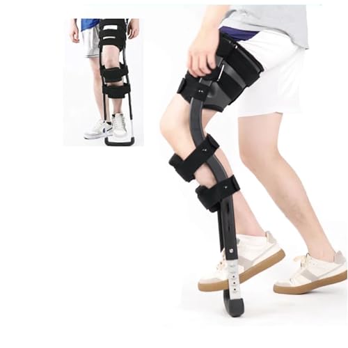 Joyfitness Freihändige Krücke, einbeinige teleskopische freihändige Krücke, Gehunterstützung, Bein-Knie-Mobilitätsunterstützung für Behinderte, ältere Menschen, Verletzungen, Knöchelfrakturen von Joyfitness
