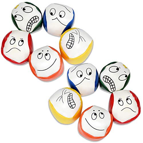 Joyibay Jonglierbälle für Anfänger, 10 STÜCKE Jonglierball Set Kreative Lustige Pädagogische Jonglierbälle zum Ballspielen für Jungen, Mädchen und Erwachsene, Langlebig und Weich von Joyibay