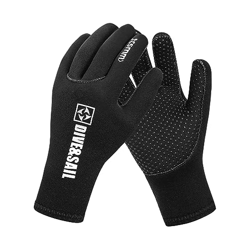 Joysummer Neopren Handschuhe 5mm Neopren - Thermisch Warme Tauchhandschuhe für Männer und Frauen, rutschfeste Verschleißfeste Schwimm Handschuhe zum Surfen Angeln, S von Joysummer
