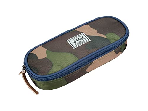 Lightpak 46141 - Schreibgeräteetui WILD Child, Federmappe in Camouflage blau, Stiftetui aus Polyester, Federmäppchen mit großem Hauptfach und 4 elastischen Bändern, Stifteetui ca. 9,5 × 23,5 × 5 cm von JSA