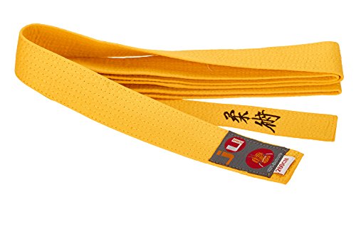 Budogürtel gelb mit Bestickung Ju-Jutsu (Japanisches Kanji) von Ju-Sports
