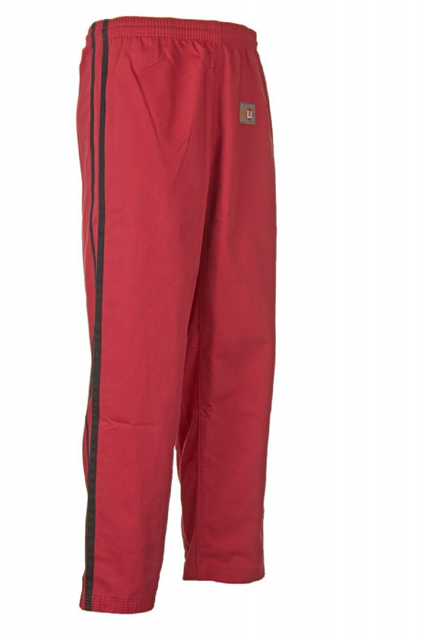 Ju-Sports Arnis-Hose rot mit 2 schwarzen Streifen von Ju-Sports