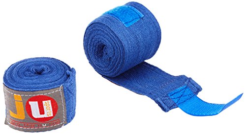 Ju-Sports Boxbandagen ca. 3m - blau I Box Bandagen aus Baumwolle mit Daumenschlaufe & Klettverschluss I Kickboxen, MMA, Muay Thai I Herren & Damen von Ju-Sports
