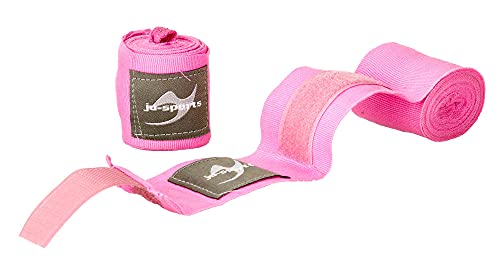 Ju-Sports Boxbandagen elastisch ca. 3m - pink I Box Bandagen aus Baumwolle mit Daumenschlaufe & Klettverschluss I Kickboxen, MMA, Muay Thai I Herren & Damen von Ju-Sports