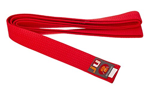 Ju-Sports Budogürtel - rot, Baumwolle I Kampfsport Gürtel Für Budo-Sportarten, Judo, Karate, Kickboxen & mehr I Ca. 4 cm breiter Martial Arts Gürtel I 260 cm von Ju-Sports