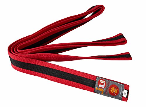 Ju-Sports Budogürtel - rot/schwarz/rot, Baumwolle I Kampfsport Gürtel Für Budo-Sportarten, Judo, Karate uvm. I Ca. 4 cm breiter Martial Arts Gürtel I 350 cm von Ju-Sports