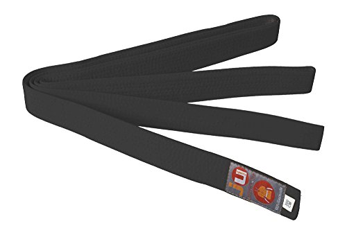 Ju-Sports Budogürtel - schwarz, Baumwolle I Kampfsport Gürtel Für Budo-Sportarten, Judo, Karate, Kickboxen uvm. I Ca. 4 cm breiter Martial Arts Gürtel I 220 cm von Ju-Sports