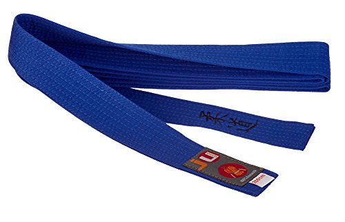 Ju-Sports Budogürtel blau mit Bestickung Judo (Japanisches Kanji) von Ju-Sports