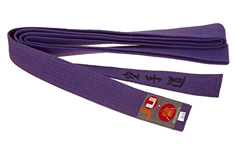 Ju-Sports Budogürtel violett mit Bestickung Karate (Japanisches Kanji) von Ju-Sports