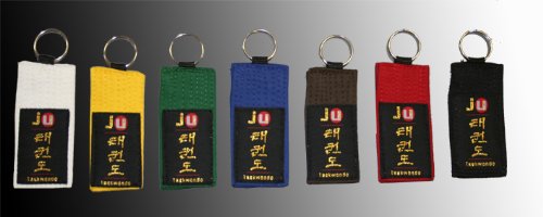 Ju-Sports Schlüsselanhänger Gürtel Taekwondo rot von Ju-Sports