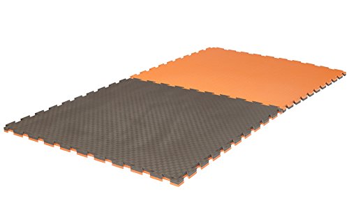 Puzzlematte Pro "Checker" 2 cm grau/orange Wendematte von Ju-Sports