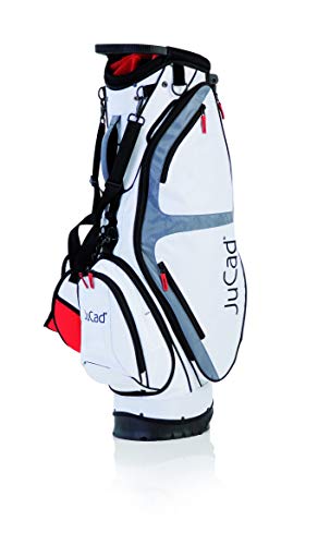 JuCad Bag Fly I Golfbag I 2in1 I Cardback I Tragebag I Golfbag I Schirmhalter I Farbe weiß-Rot von JuCad