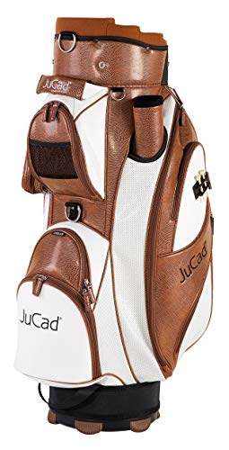JuCad Bag Style I Golftasche I Außentasche I Schirmfach I Farbe Braun-weiß von JuCad