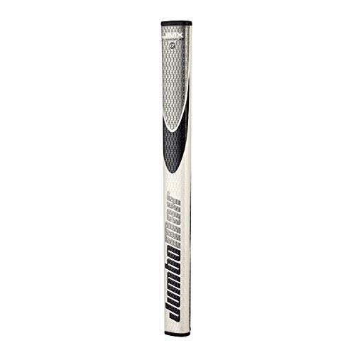 JumboMax Putter Grips JumboFlat 17 Golf Putter Grip, Oversize ArmLock Grip Profil, Weiß/Schwarz/Silber JumboMax Putter Grips JumboFlat 17 Golf Putter Grip, Oversize ArmLock Grip Profil, Weiß/Schwarz/Silber von JumboMax