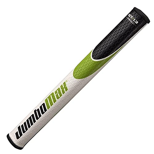 JumboMax Putter Grips ST/1.3 Jumbo Golf Putter Grips Ultralite Oversized Golf Grip USGA Approved | Weiß/Schwarz/Grün von JumboMax
