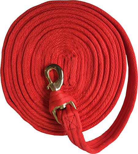 JUMPTEC Longierleine, weich gepolstert, rot, Länge ca. 8 m von Jumptec