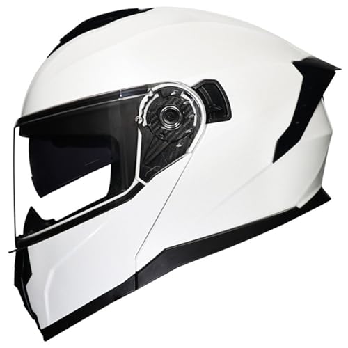 Klapphelm Modularer Motorrad Helm ECEDOT-Zertifizierung Klapphelm Motocrosshelme Motorrad Integralhelm Rollerhelm Sturzhelm Mit Doppelvisier for Damen Herren Erwachsene B,L=59~60CM von JunPing