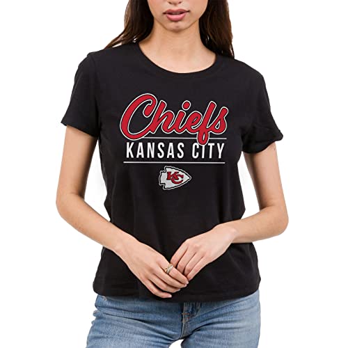 Junk Food Clothing x NFL - Kansas City Chiefs - Fan Favorite - Damen Leichtes Kurzarm-Fanshirt - Größe M von Junk Food