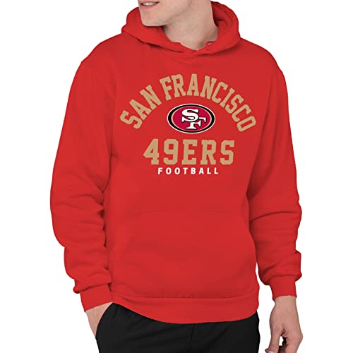 Junk Food Clothing x NFL - San Francisco 49ers - Classic Team Logo - Erwachsene Pullover Kapuzenpullover für Damen und Herren - Größe L von Junk Food