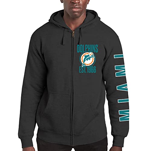 Junk Food x NFL – MVP Zip Hoodie – Unisex Erwachsene Kapuzen-Sweatshirt für Männer und Frauen – Offiziell lizenzierte NFL Bekleidung von Junk Food