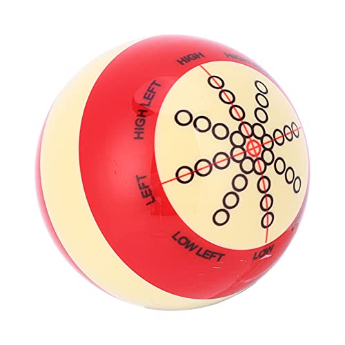 Junlucki Queueball Billard, 57,2mm Billardkugel Red Dot-Queueball aus Harz Billard-Trainingsbal Queue Pool Ball Snooker Übungshilfe Zubehör für English Snooker und Small American Ball von Junlucki