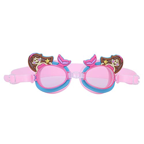 Junlucki Verstellbare Anti-UV-Linsen-Schwimmbrille, Unterwasserbrille, für Kinderschwimmen(Mermaid pink box) von Junlucki