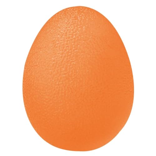 Junterone Orangefarbener Gummi-Handgriff-Ball, Ei, für Männer und Frauen, Fitnessstudio, Fitness, Schwerer Fingertrainer von Junterone