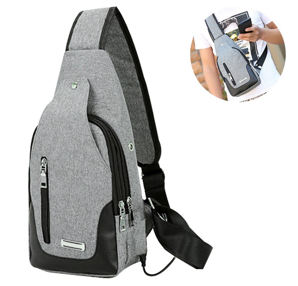 Juoungle Schultertasche Brusttasch Rucksack Verstellbarer Umhängetasche Anti-Diebstahl von Juoungle