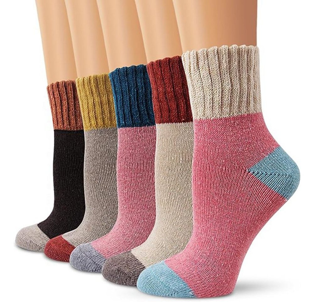 Juoungle Thermosocken Winter Socken Dicke Socken Damen, warme Thermosocken Strick Socken von Juoungle