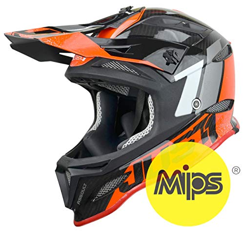 Just 1 Helmets Just1 Jdh Assault Black-Red + MIPS S, Downhill/MTB/Enduro Unisex – Erwachsene, schwarz-rot, S von Just 1 Helmets