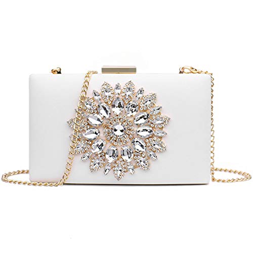 Jywmsc Damen Clutch mit Kette Party Hochzeit Handtasche für Braut Abendtasche Umhängetasche Handtasche Abschlussball von Jywmsc