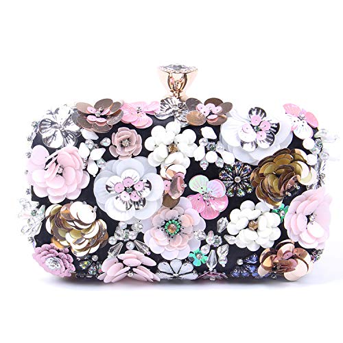 Jywmsc Damen Clutches Blume Abendtasche Handtasche Hochzeit Clutch Party Tasche von Jywmsc