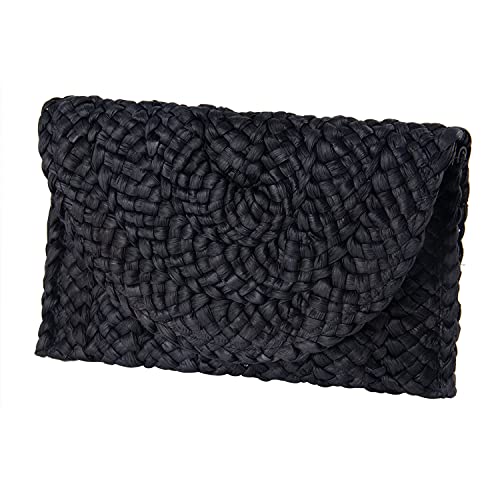 Jywmsc Damen Stroh Clutch Geldbörse Sommer Strandtaschen Umschlag Geldbörse gewebte Handtaschen von Jywmsc