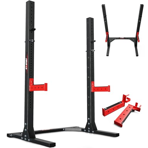 K-Sport: PROFI Langhantelablage | Squat Rack | extrem belastbarer Kniebeugeständer | Premium Rack bis 350kg belastbar von K-Sport