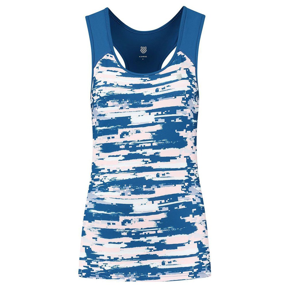 K-swiss Hypercourt Stripe Sleeveless T-shirt Blau S Frau von K-swiss