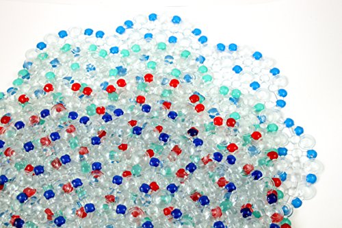 K&B Vertrieb Duschmatte versch. Farben Duscheinlage Blume rund Antirutschmatte Bad Matte 371 (Hellblau) von K&B Vertrieb