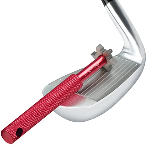 K & V Golf Golf Schläger Groove Sharpener Werkzeug - Golfschläger Reiniger mit 6 Aufsätzen für Pitching, Sand, Lob & Gap Wedges & Alle Eisen- 6 Köpfe Golf Zubehör - Verbessert Backspin & Ballkontrolle von K&V GOLF