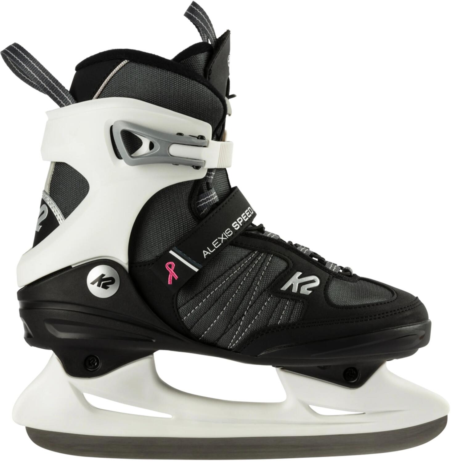 K2 Alexis Speed Ice Pro Schlittschuh (Größe: 41.5 (US=10.0), black/white/gray) von K2 Skates