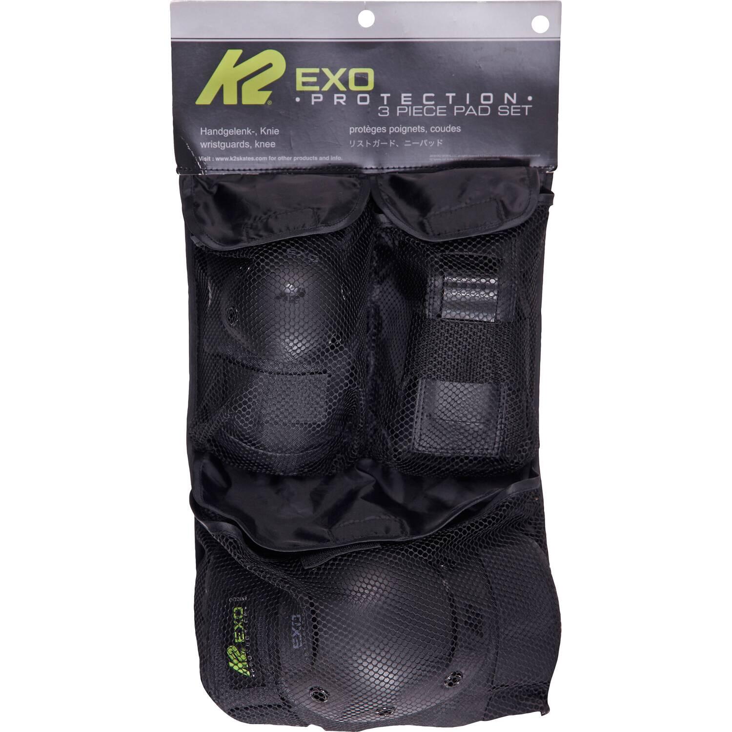 K2 Exo Pad Protektorenset (XL, schwarz/anthrazit) von K2 Skates