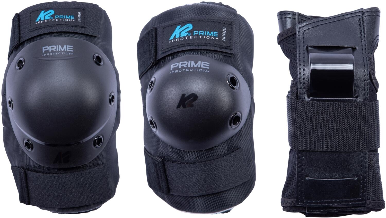 K2 Prime Pad Protektorenset Woman (L, schwarz/anthrazit/blau) von K2 Skates