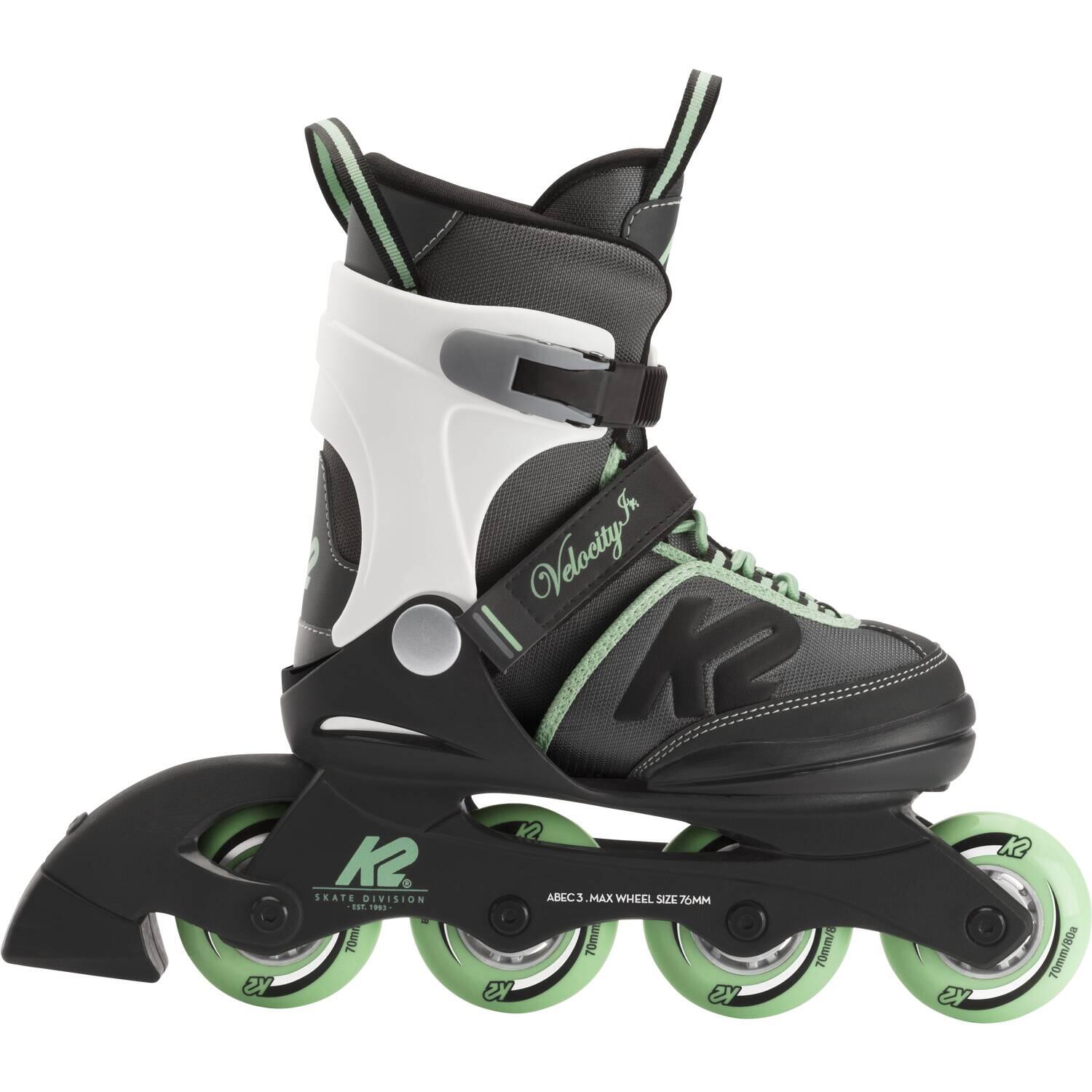 K2 Velocity Junior Girl Inliner (32.0-37.0, black/grey/green) von K2 Skates