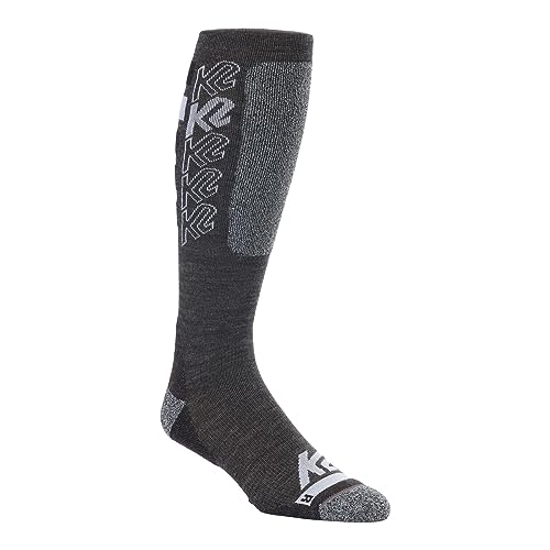 K2 Unisex – Erwachsene Chain Logo Sock Skisocken, Black, M von K2