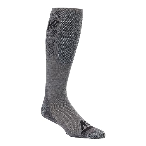 K2 Unisex – Erwachsene Chain Logo Sock Skisocken, Gray, L von K2