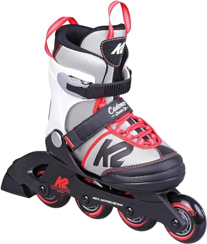 K2 Cadence JR Kinder Inline Skates größenverstellbare Inliner Rollerskates für Mädchen (größenverstellbar von 32-37) von K2