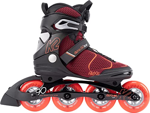 K2 Skates Damen Inline Skates ALEXIS 90 BOA, burgandy - orange, 30G0817.1.1.095 von K2