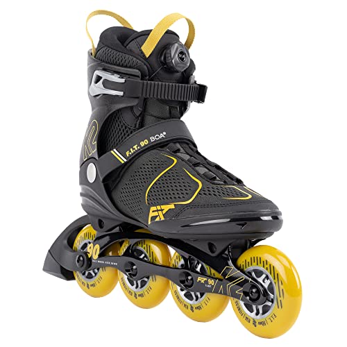 K2 Skates Herren Inline Skates F.I.T. 90 BOA, grey - mustard, 30G0815.1.1.070 von K2