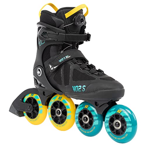 K2 Skate VO2 S 100 X BOA Unisex – Erwachsene Inline Skates Black Blue Yellow 30G0142 EU: 44.5 (UK: 10 US: 11) von K2