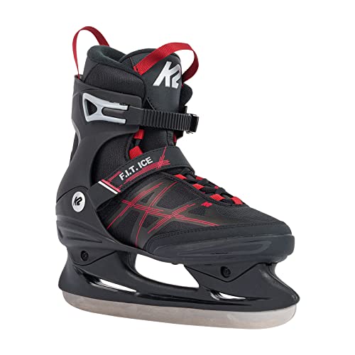 K2 Skates Herren Schlittschuhe F.I.T. ICE, Schwarz- Rot, 25G0410 von K2