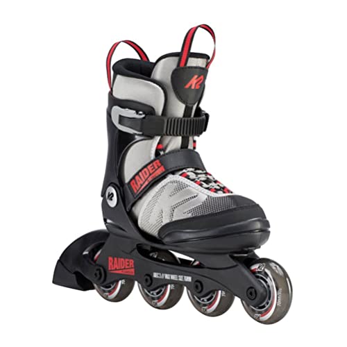 K2 Skates Jungen Inline Skates Raider, Grey - red, 30D0101.1.1.L von K2