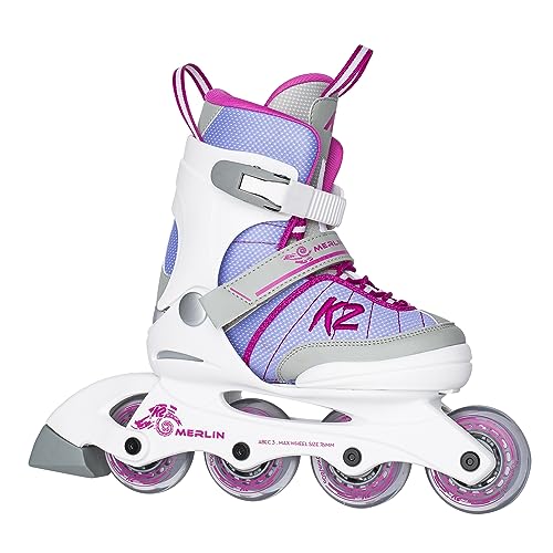K2 Skates Mädchen Inline Skates Merlin JR G - White - Purple - pink - 30B0911 von K2